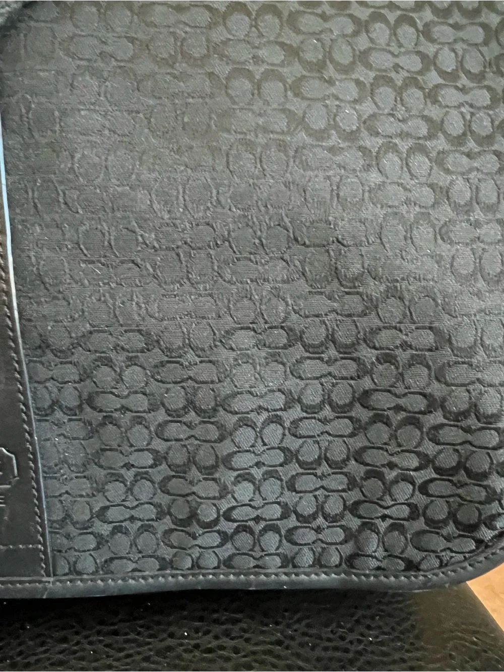 Coach Black Signature Hudson Messenger with Adjustable Strap